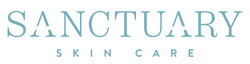 Sanctuary Skin Care logo in teal 